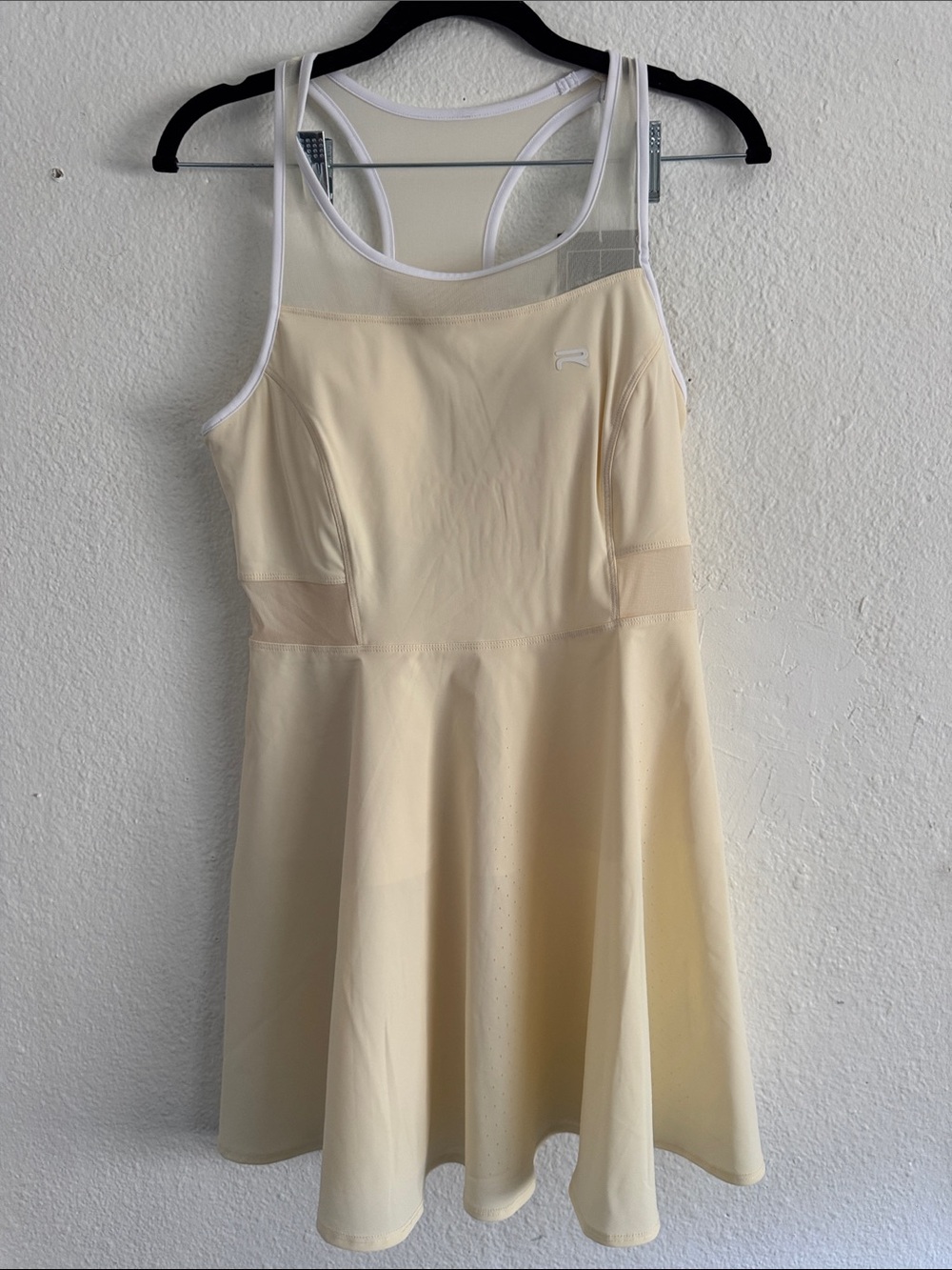 Rohnisch Cream Pickleball tennis Dress with White Trim Accents - Picture 2 of 11